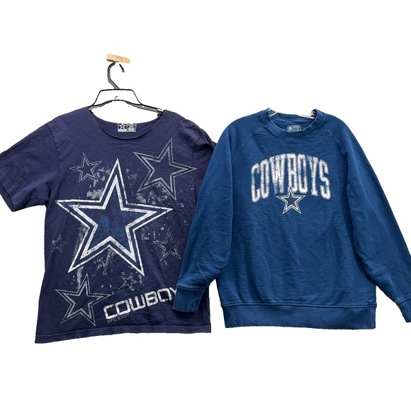 NFL Dallas Cowboys Tee + Sweatshirt Set (2) Men Large Football Sports Streetwear - Picture 1 of 11